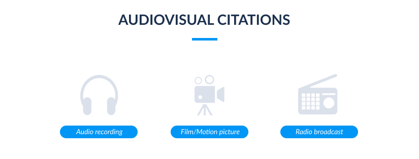 types of audiovisual citations