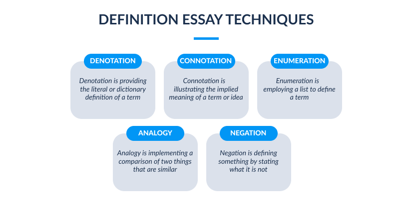 techniques of definition essay